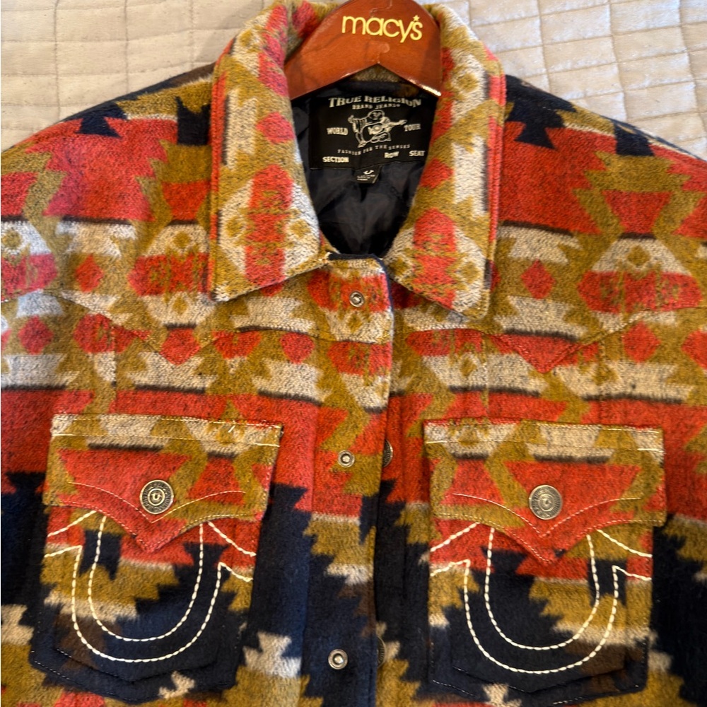 True Religion Multicolor Patterned Bomber Jacket - image 2